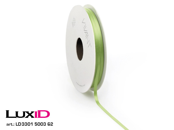 Double face satin V 62 spring green 3mm x 50m